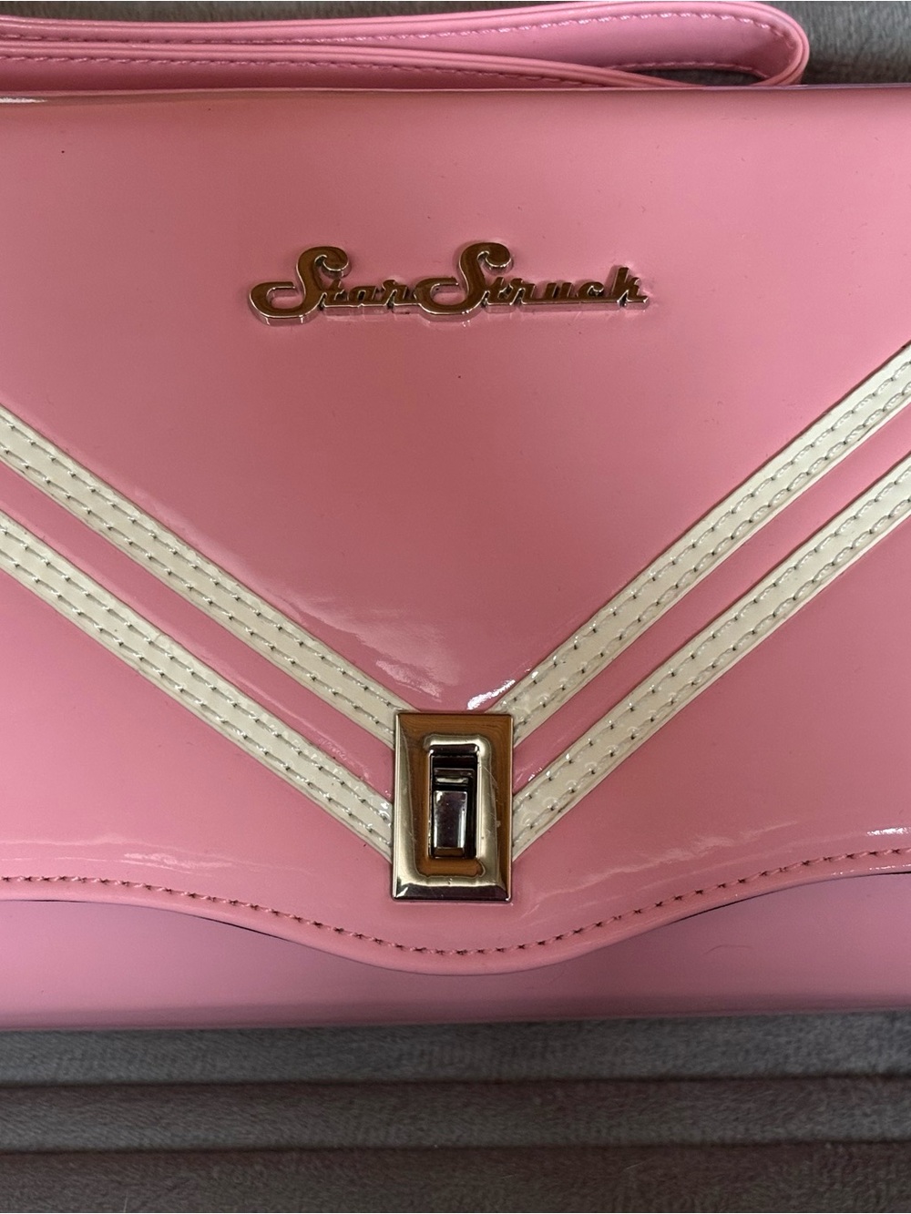 Astro Bettie Pink Patent Envelope Clutch